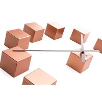Dizajnové nástenné nalepovacie hodiny Future Time FT3000CO Cubic copper Dizajnové nástenné nalepovacie hodiny Future Time FT3000CO Cubic copper